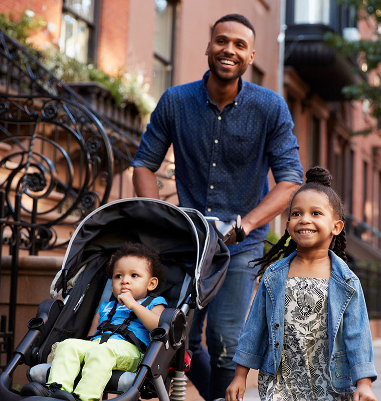 family walking